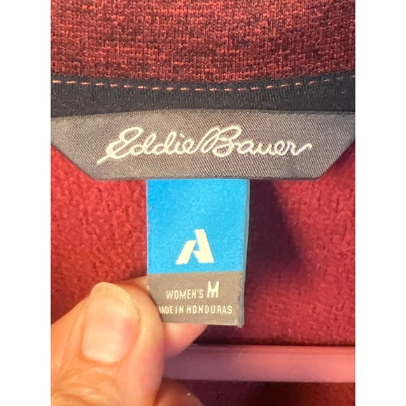 Eddie Bauer First Ascent Quarter Zip Pullover Women's Medium Burgundy Red Active - Picture 4 of 7
